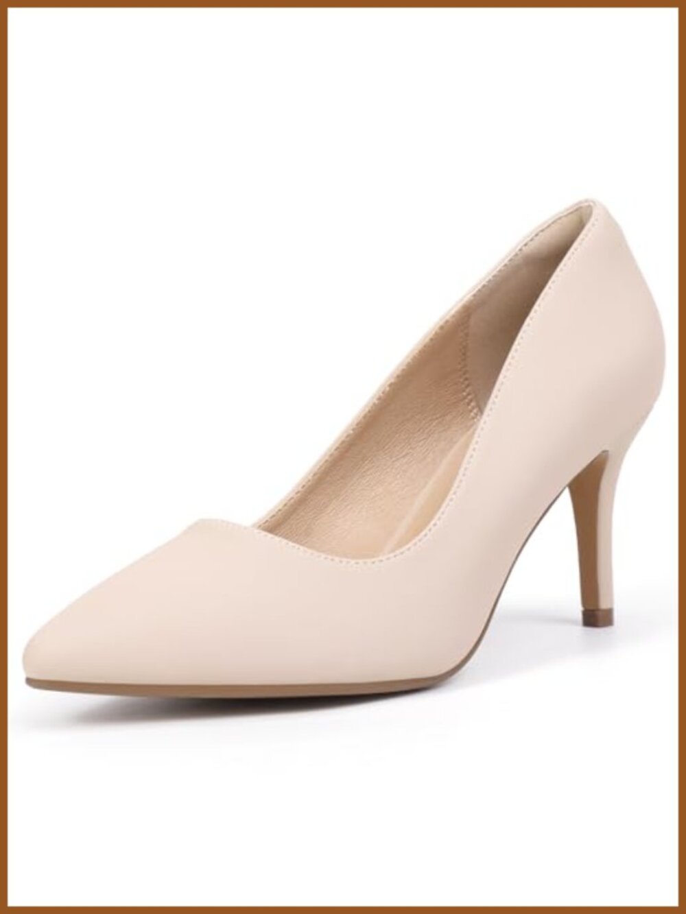 IDIFU Women's Pointed Toe Stiletto Heel Closed Toe Pumps Dress Shoes